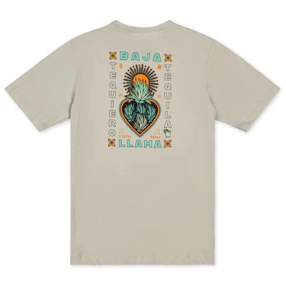 Baja Llama Cream Agave Printed Premium Cotton Graphic Tee - Picture 2 of 2
